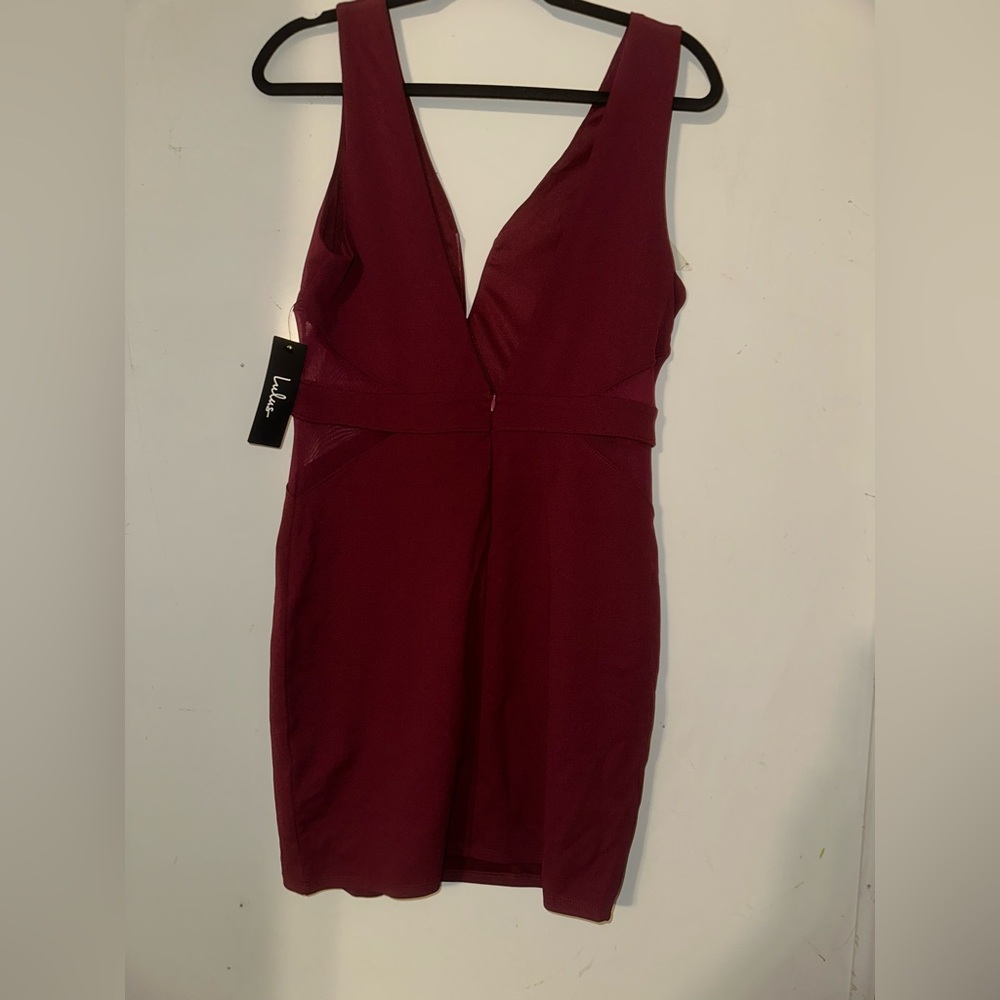 Lulu's Deep Red Backless Dress - Picture 2 of 4